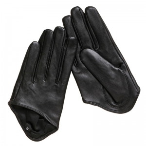 Hot sales black red half palm women touch screen gloves