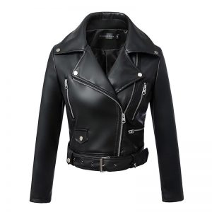 women genuine leather jacket