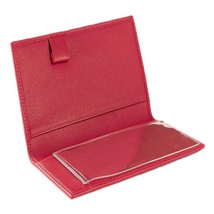 Leather cheque book cover leather checkbook holder