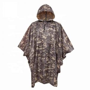 Reusable Rain Coat Camouflage Pattern
