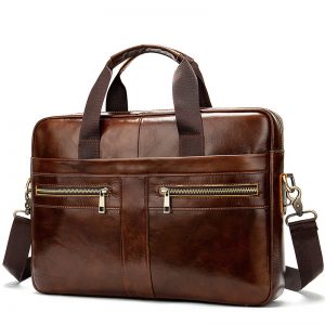 Leather waterproof business laptop/handbag