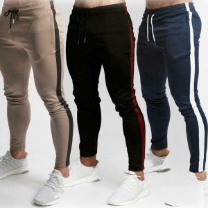 Elastic Gym Jogger Open Bottom Running Pants