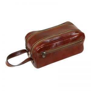 leather dopp kit men bag/pouch
