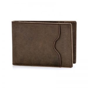 Horse leather money clip wallet