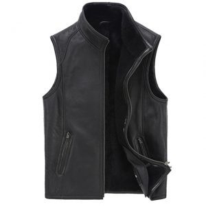 Leather Waist Coat for men