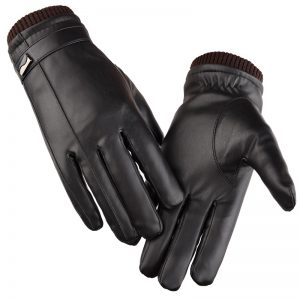 Waterproof Windproof Thickening Men's Leather Gloves