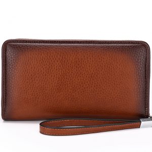 Men's clutch bag zipper long wallet