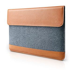 Stylish leather laptop sleeve envelope size case