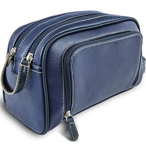 Leather Shaving Kit Dopp Kit Bag