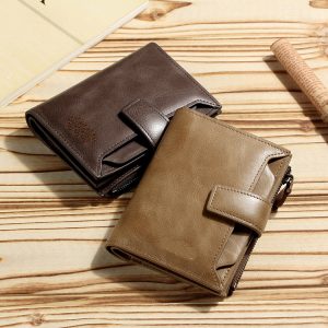 Genuine leather wallet to hold many cards
