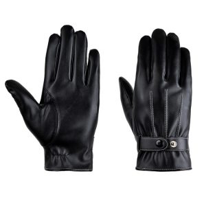 Leather Three-Rib Gloves Fleece Riding