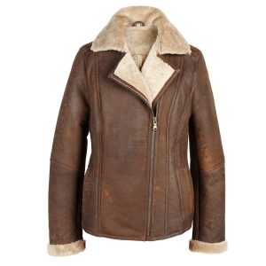 Womens Wild Rust Sheepskin Flying Jacket